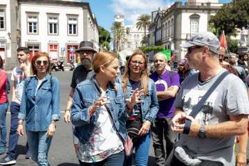 Telde en la manifestación por el Primero de Mayo en Canarias (Foto TA Y Orlando Mireles)